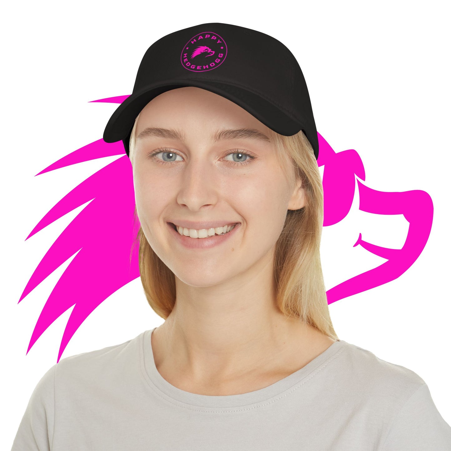 Low Profile Baseball Cap - Happy Hedgehogg