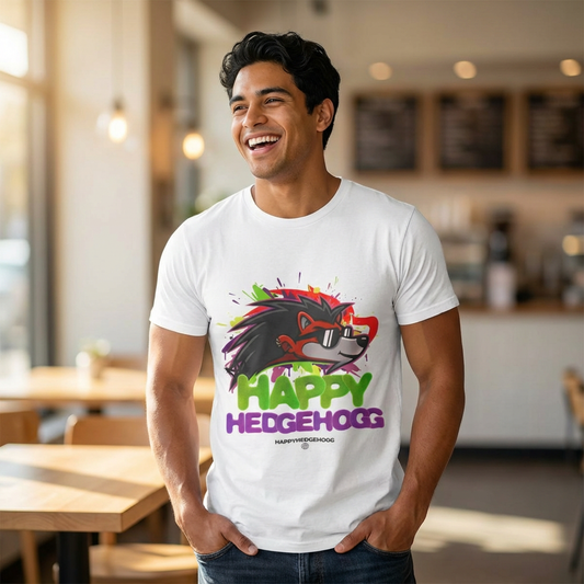 HappyHedgehogg Feel-Good GraphiTee – Good Mood, Built In - Happy Hedgehogg