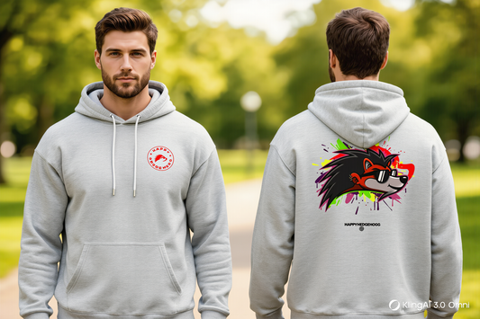 Color Graphic Hoodie - Happy Hedgehogg