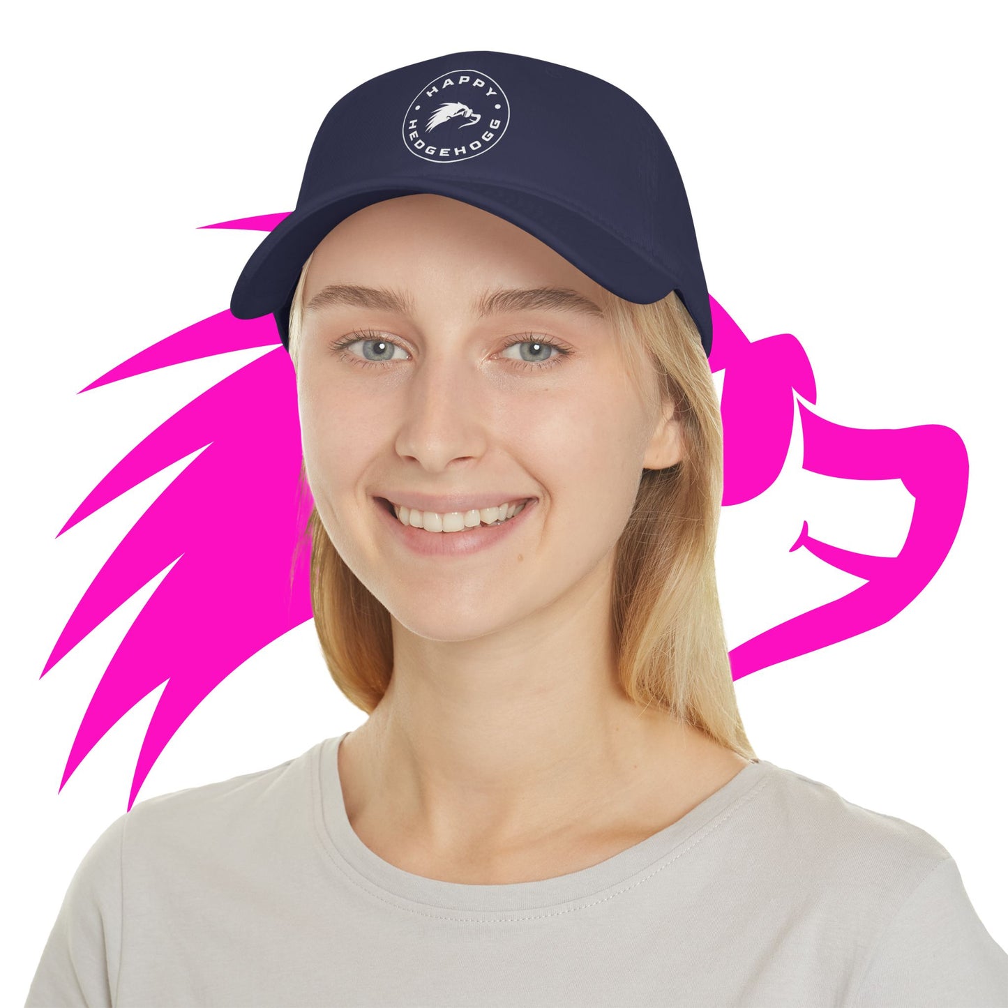 Low Profile Baseball Cap - Happy Hedgehogg