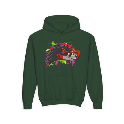 Happy Hedgehogg Youth Pullover Graphic Hoodie – Main Character Energy | Streetwear for Kids & Teens