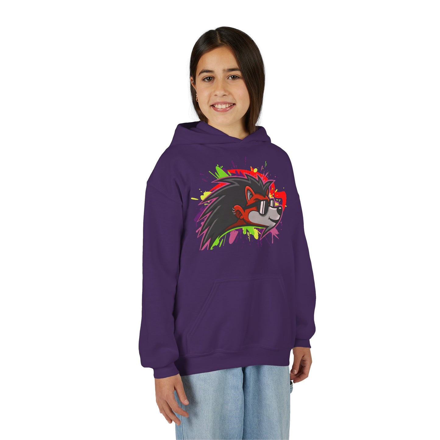 Happy Hedgehogg Youth Pullover Graphic Hoodie – Main Character Energy | Streetwear for Kids & Teens