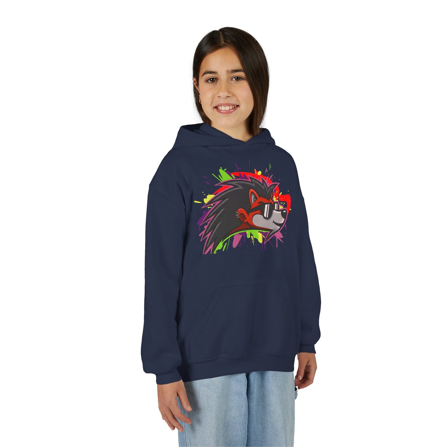 Happy Hedgehogg Youth Pullover Graphic Hoodie – Main Character Energy | Streetwear for Kids & Teens
