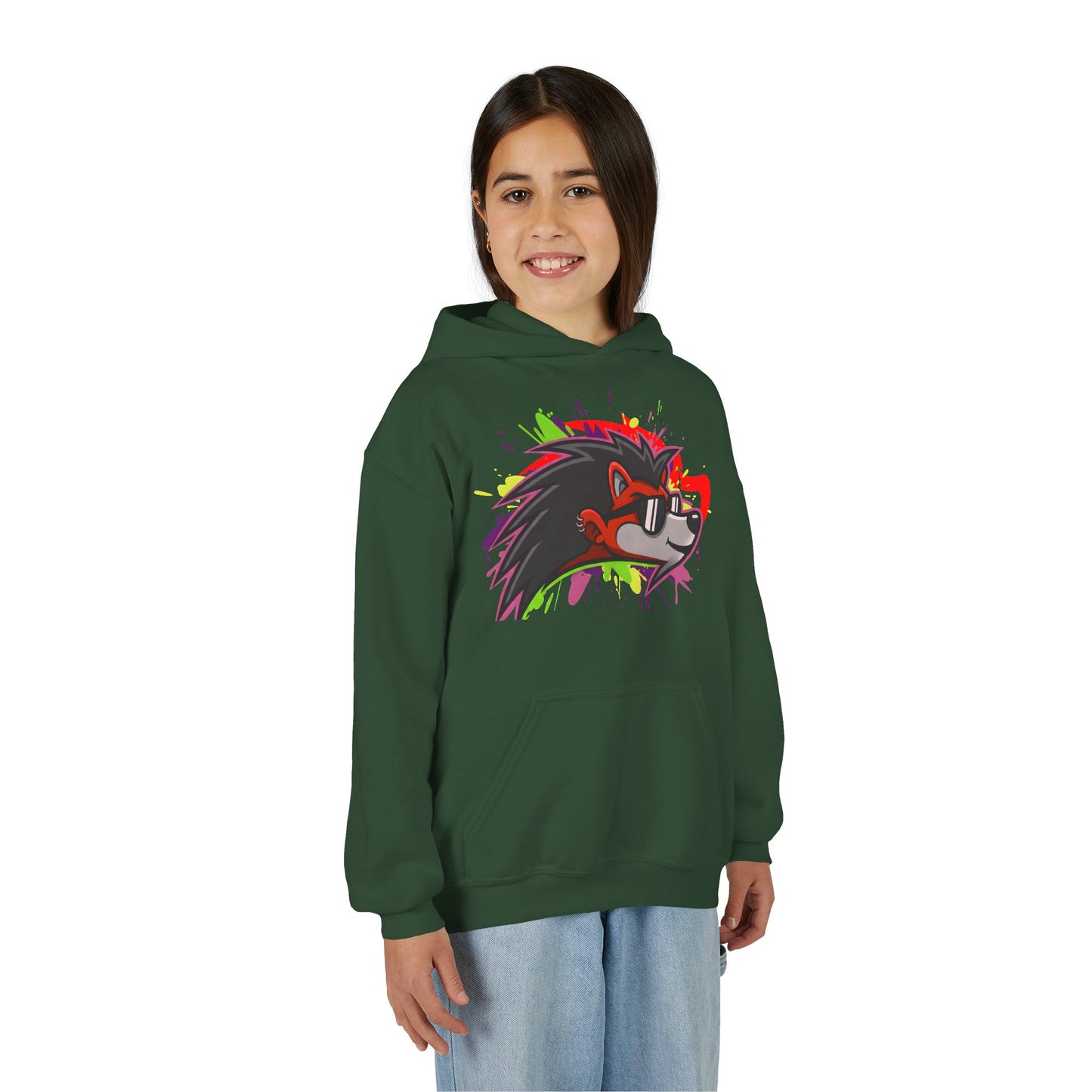 Happy Hedgehogg Youth Pullover Graphic Hoodie – Main Character Energy | Streetwear for Kids & Teens