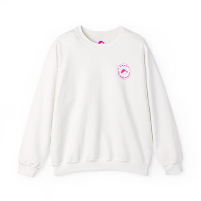 Pink Badge Crewneck Sweatshirt - Happy Hedgehogg