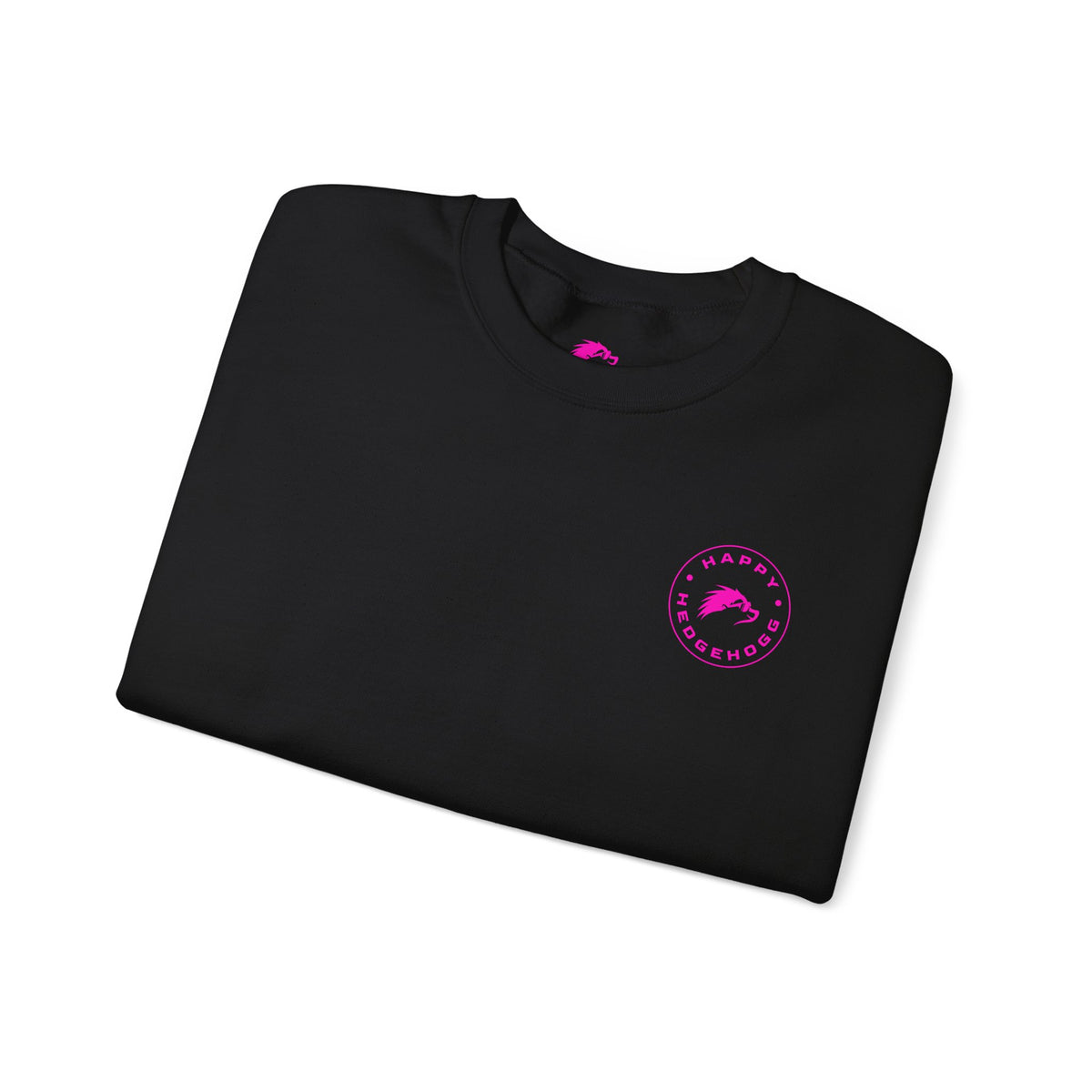 Pink Badge Crewneck Sweatshirt - Happy Hedgehogg