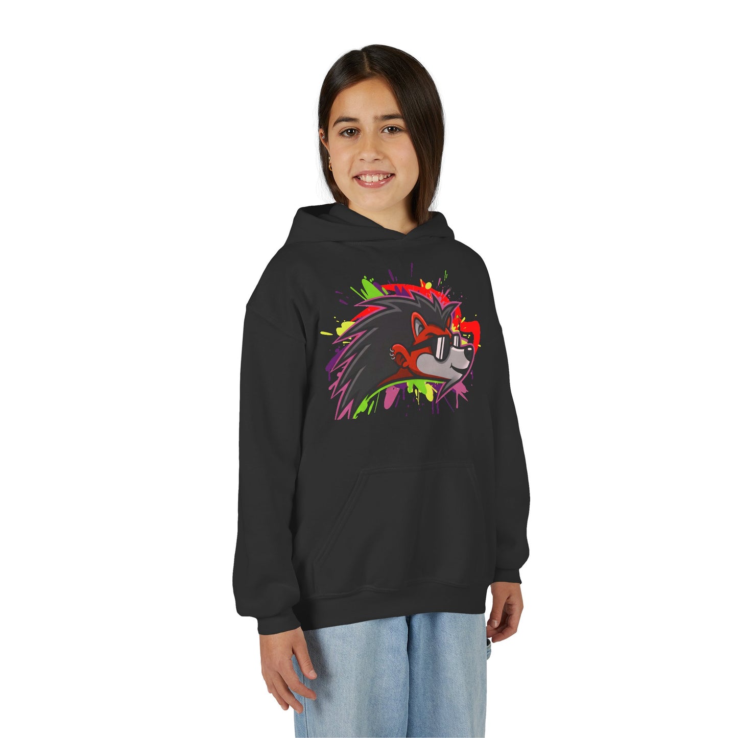 Happy Hedgehogg Youth Pullover Graphic Hoodie – Main Character Energy | Streetwear for Kids & Teens