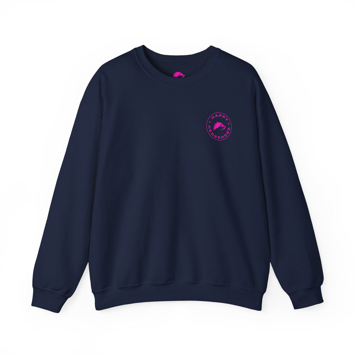 Pink Badge Crewneck Sweatshirt - Happy Hedgehogg