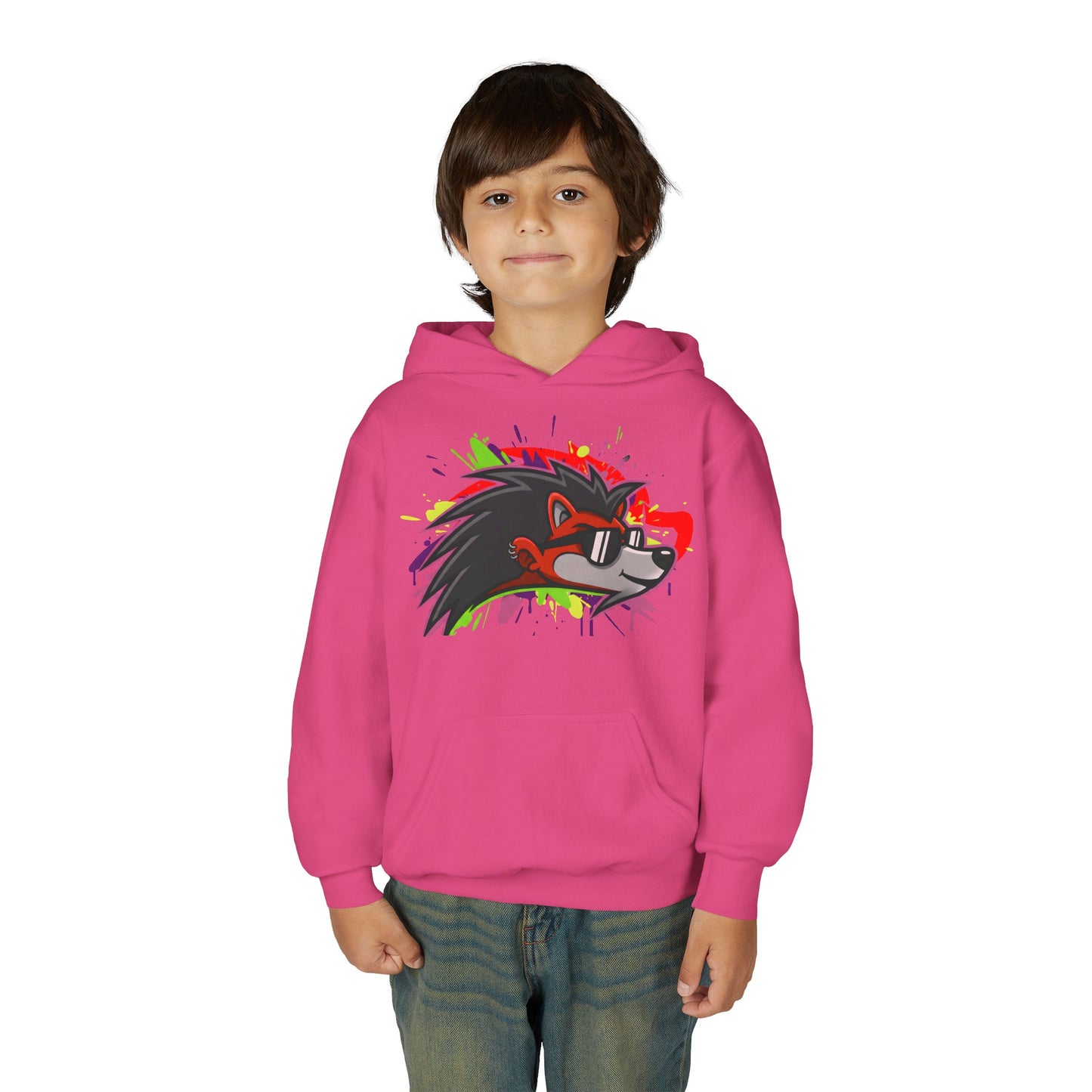 Happy Hedgehogg Youth Pullover Graphic Hoodie – Main Character Energy | Streetwear for Kids & Teens