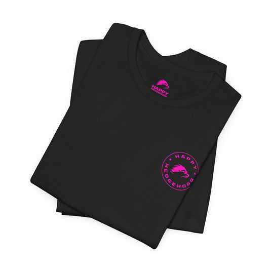 Happy Hedgehogg Short Sleeve Tee - Pink Logo - Happy Hedgehogg