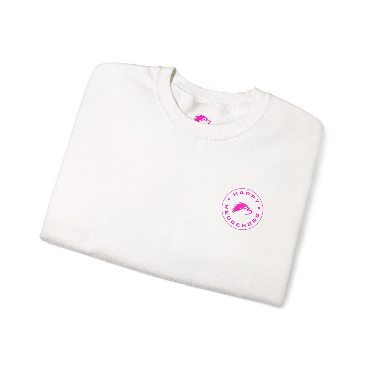 Pink Badge Crewneck Sweatshirt - Happy Hedgehogg