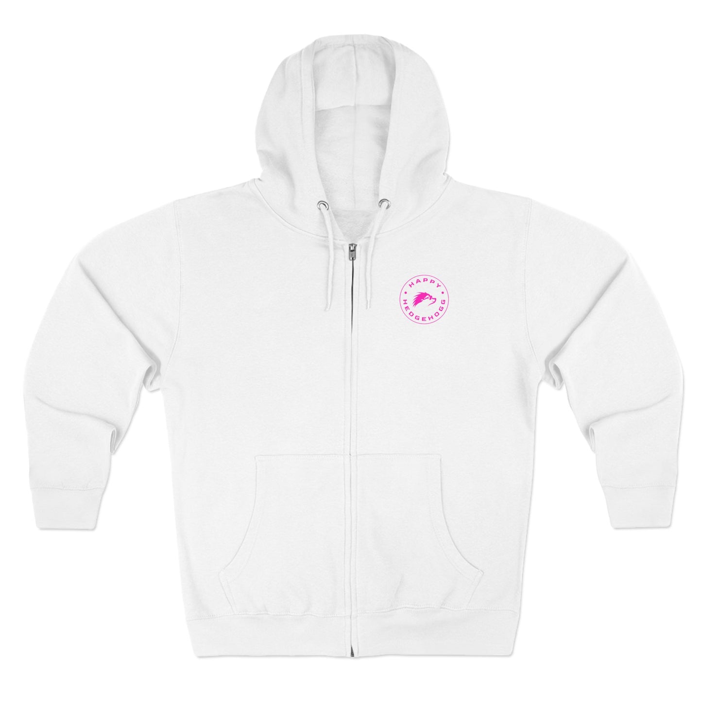 Happy Hedgehogg Zip Up Hoodie – Pink Logo - Happy Hedgehogg