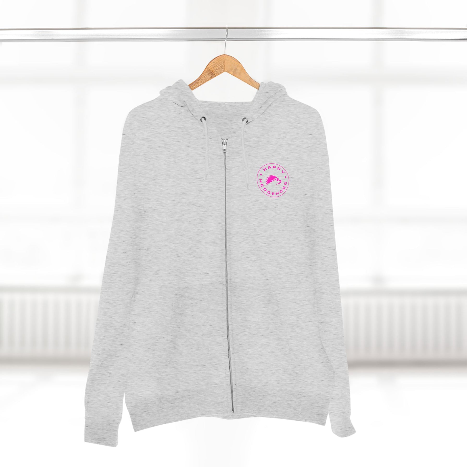 Happy Hedgehogg Classic Zip Hoodie – Everyday Comfort with Pink Happy Hedgehogg Logo - Happy Hedgehogg