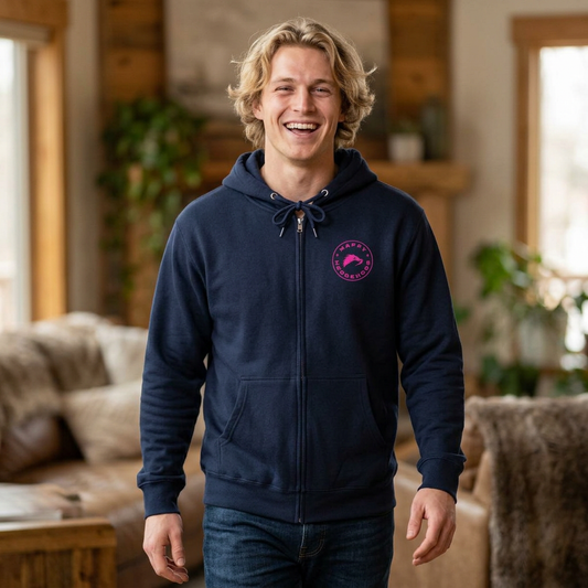 Happy Hedgehogg Classic Zip Hoodie – Everyday Comfort with Pink Happy Hedgehogg Logo - Happy Hedgehogg