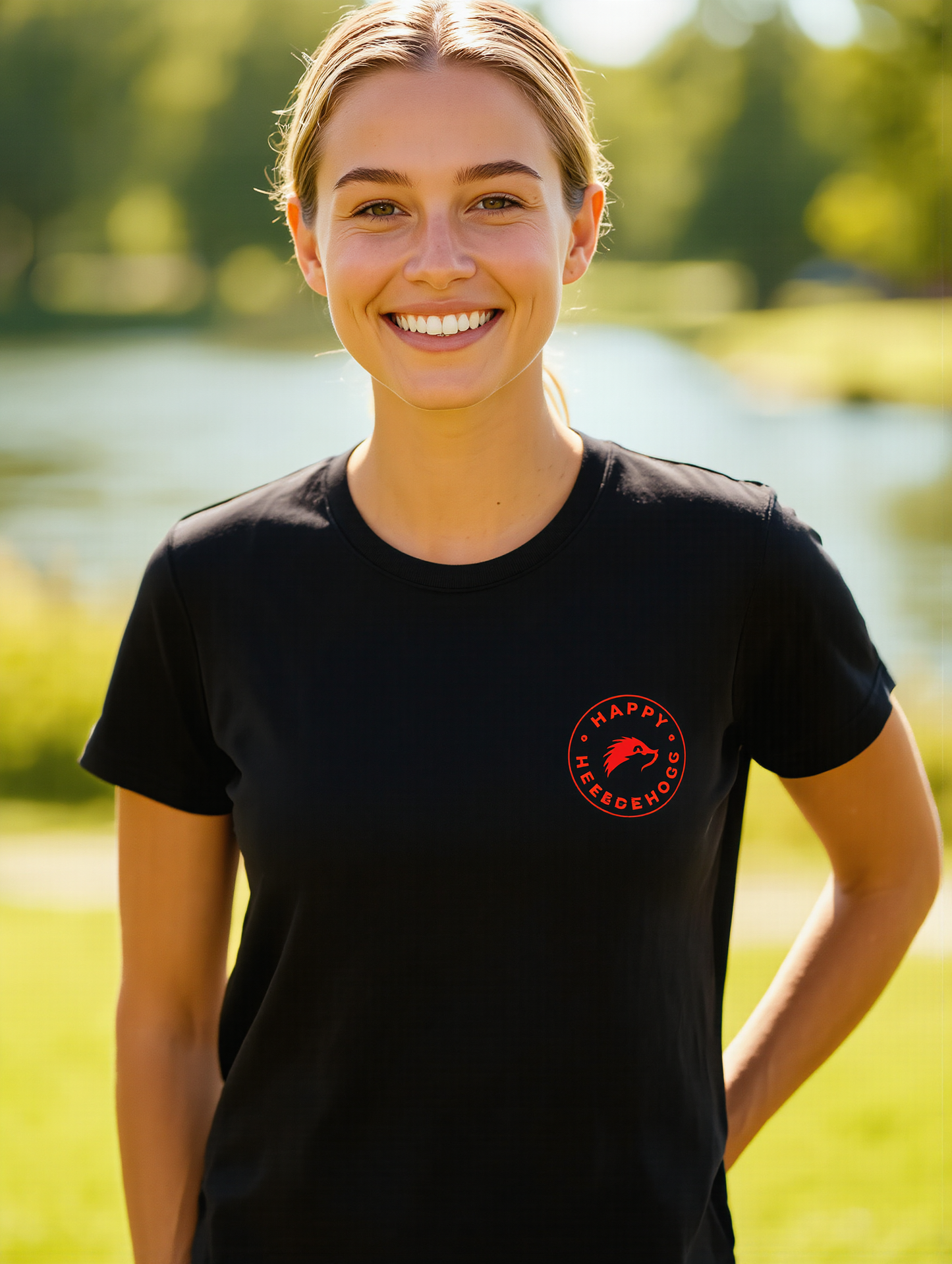 Happy Hedgehogg Classic Tee with Red Logo – Awesome vibes for all of your everyday adventures!! - Happy Hedgehogg
