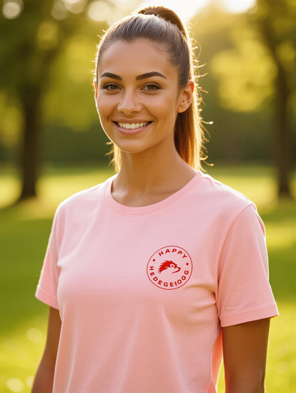 Happy Hedgehogg Classic Tee with Red Logo – Awesome vibes for all of your everyday adventures!! - Happy Hedgehogg