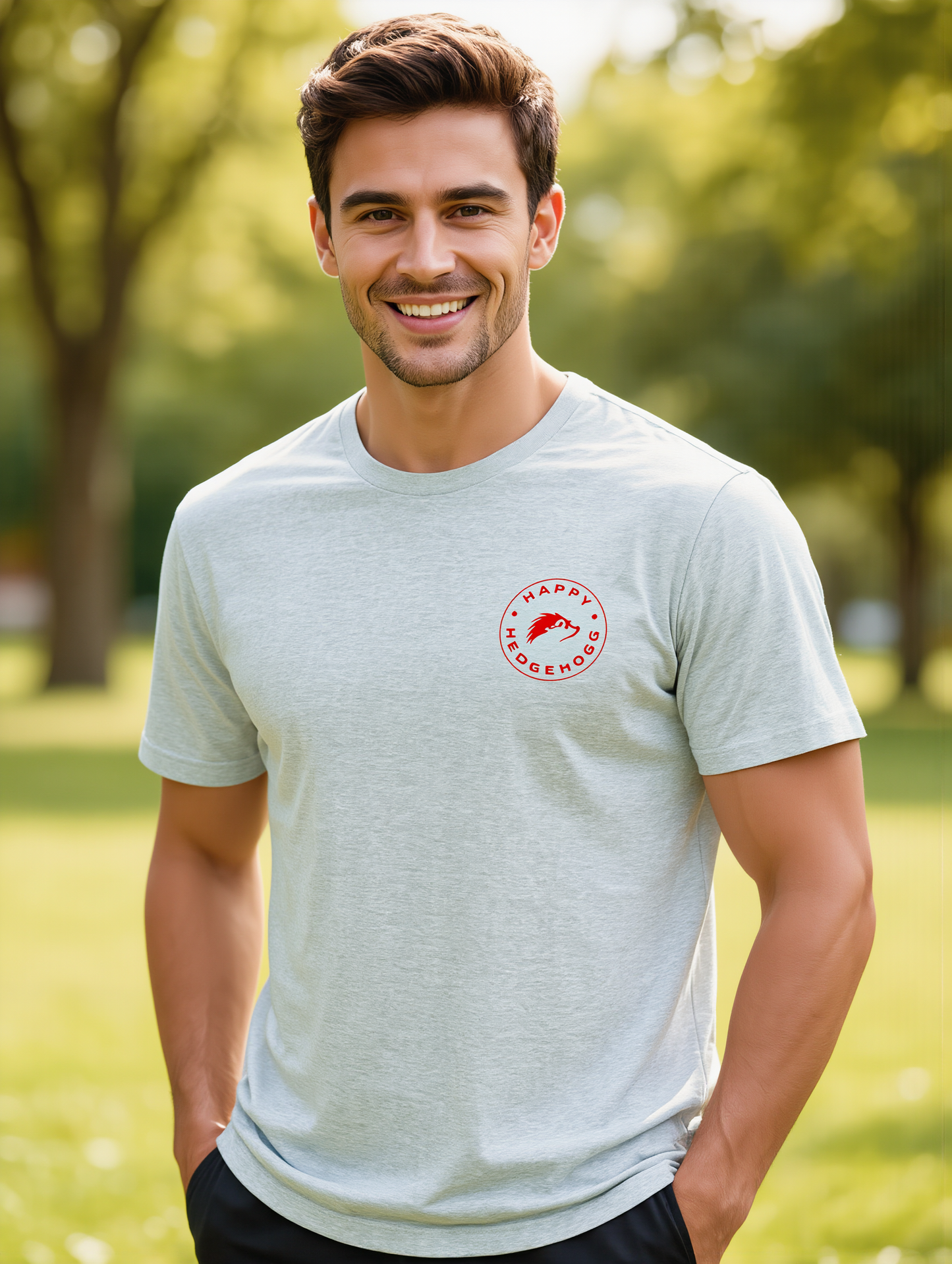 Happy Hedgehogg Classic Tee with Red Logo – Awesome vibes for all of your everyday adventures!! - Happy Hedgehogg