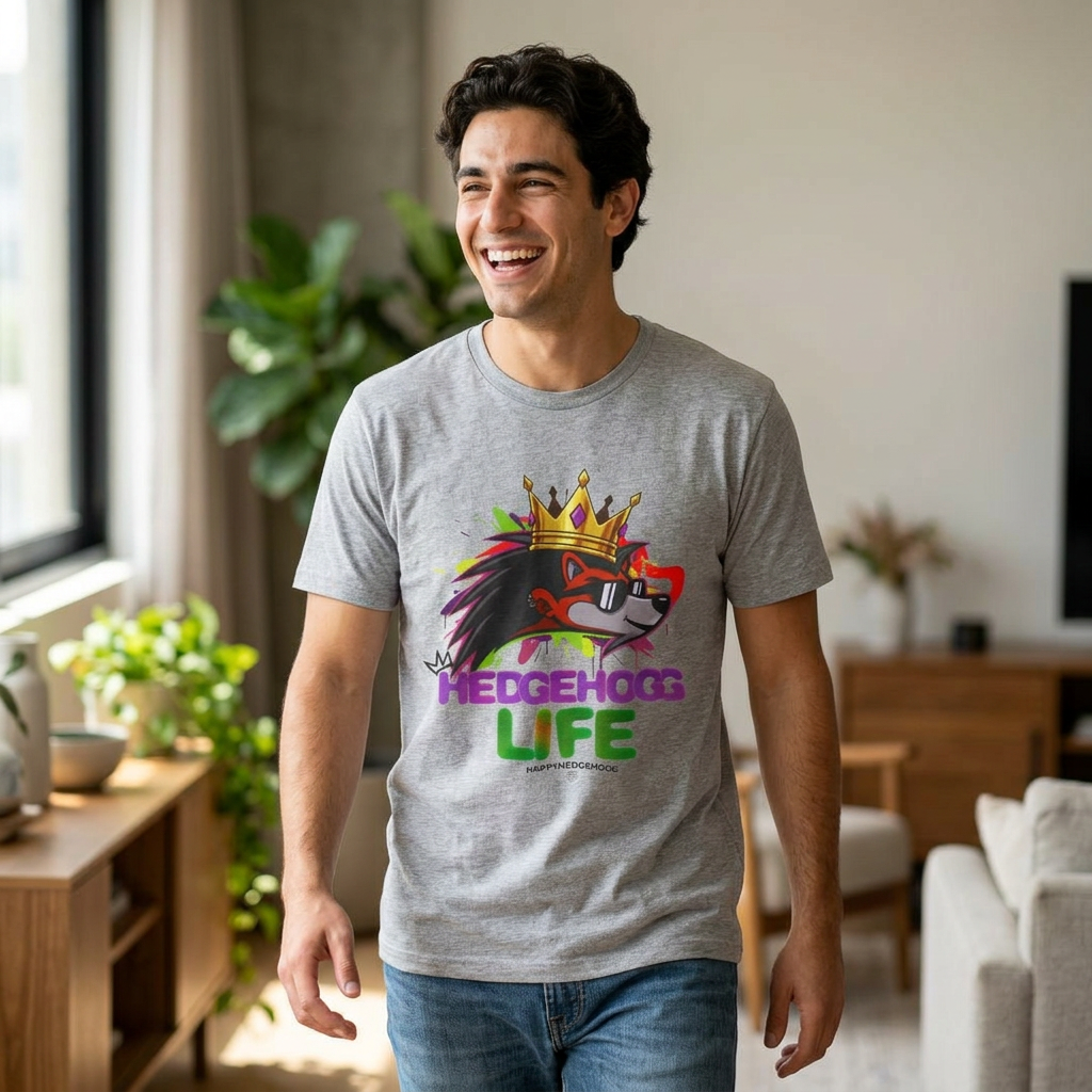Happy Hedgehogg “Hedgehogg Life” Tee – Easy Comfort, Everyday Energy - Happy Hedgehogg