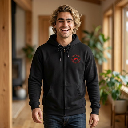 Happy Hedgehogg Graphic Zip-Up Hoodie – Classic Front Logo + Bold Graphic Back Design | Streetwear - Happy Hedgehogg