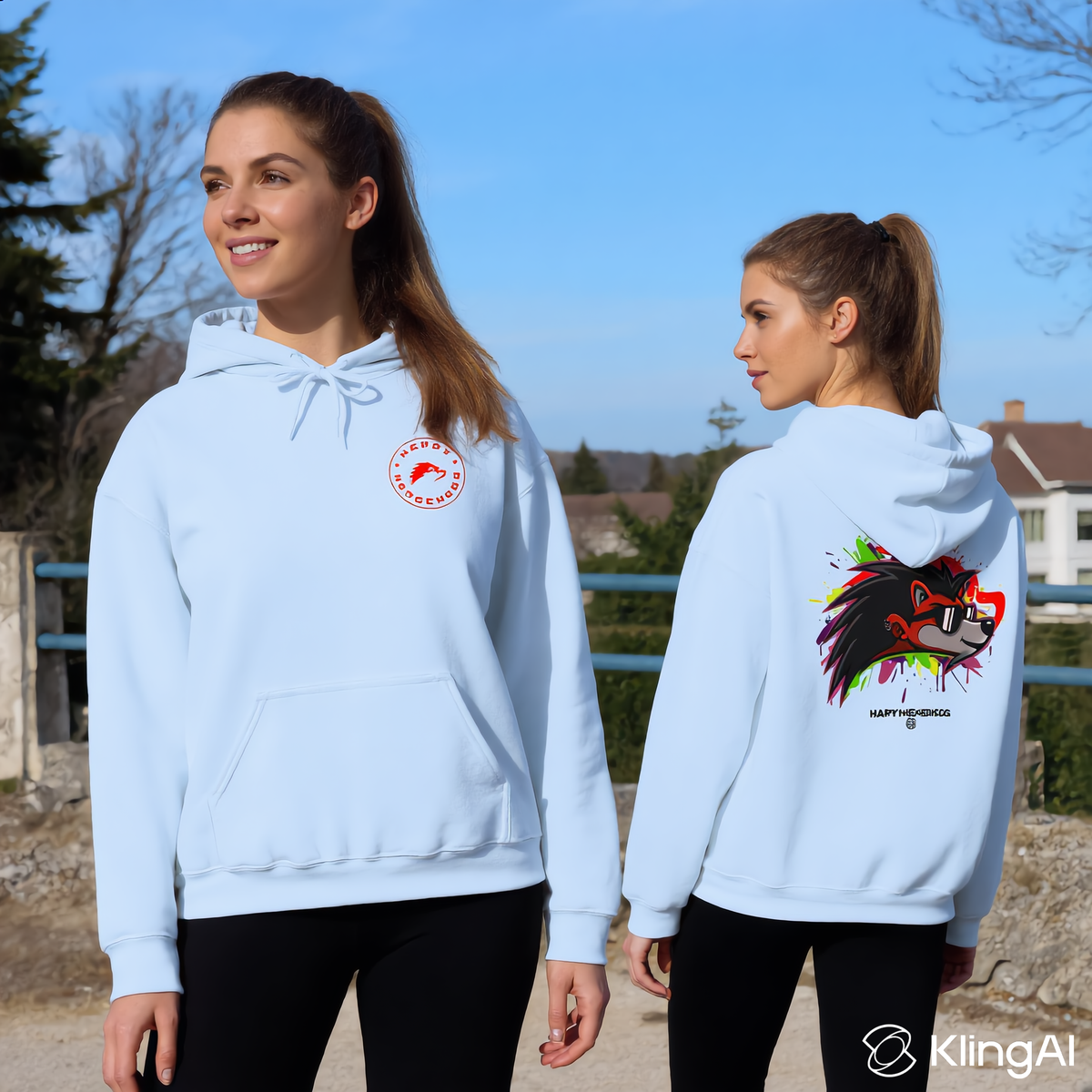 Color Graphic Hoodie - Happy Hedgehogg