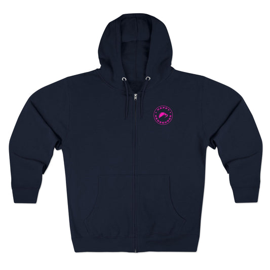 Happy Hedgehogg Zip Up Hoodie – Pink Logo - Happy Hedgehogg
