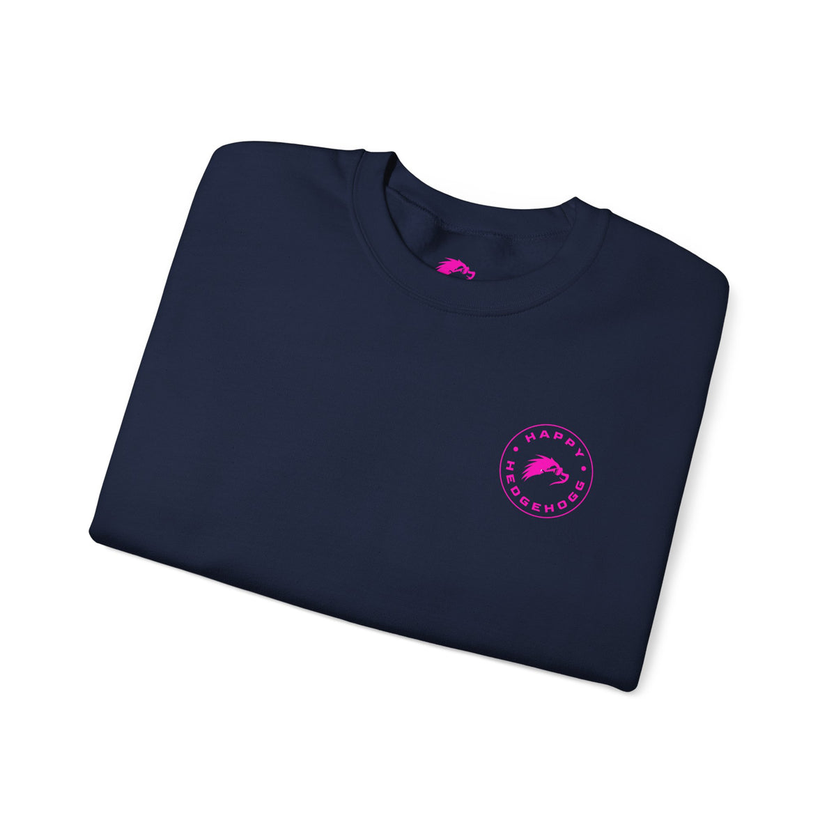 Pink Badge Crewneck Sweatshirt - Happy Hedgehogg