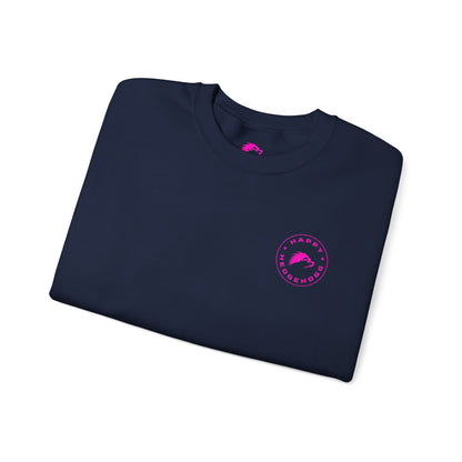 Pink Badge Crewneck Sweatshirt - Happy Hedgehogg