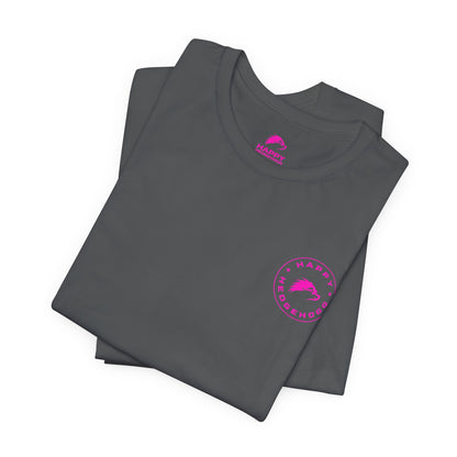 Happy Hedgehogg Short Sleeve Tee - Pink Logo