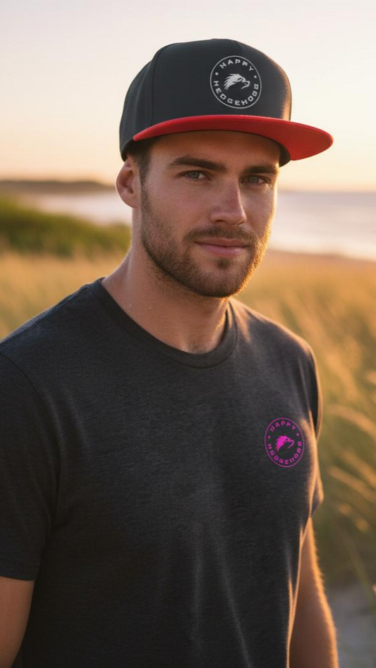 Embroidered Flat Bill Snapback Cap