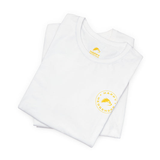 Happy Hedgehogg Short Sleeve Tee - Gold Logo - Happy Hedgehogg