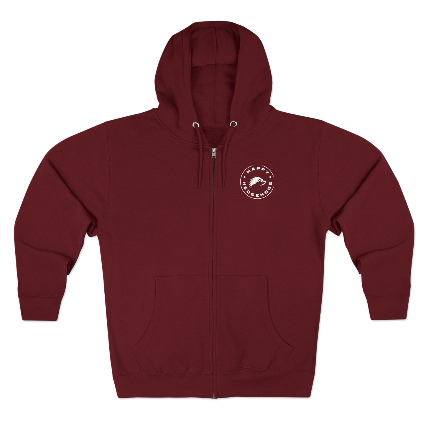 Happy Hedgehogg Graphic Zip-Up Hoodie – Classic Front Logo + Bold Graphic Back Design | Streetwear