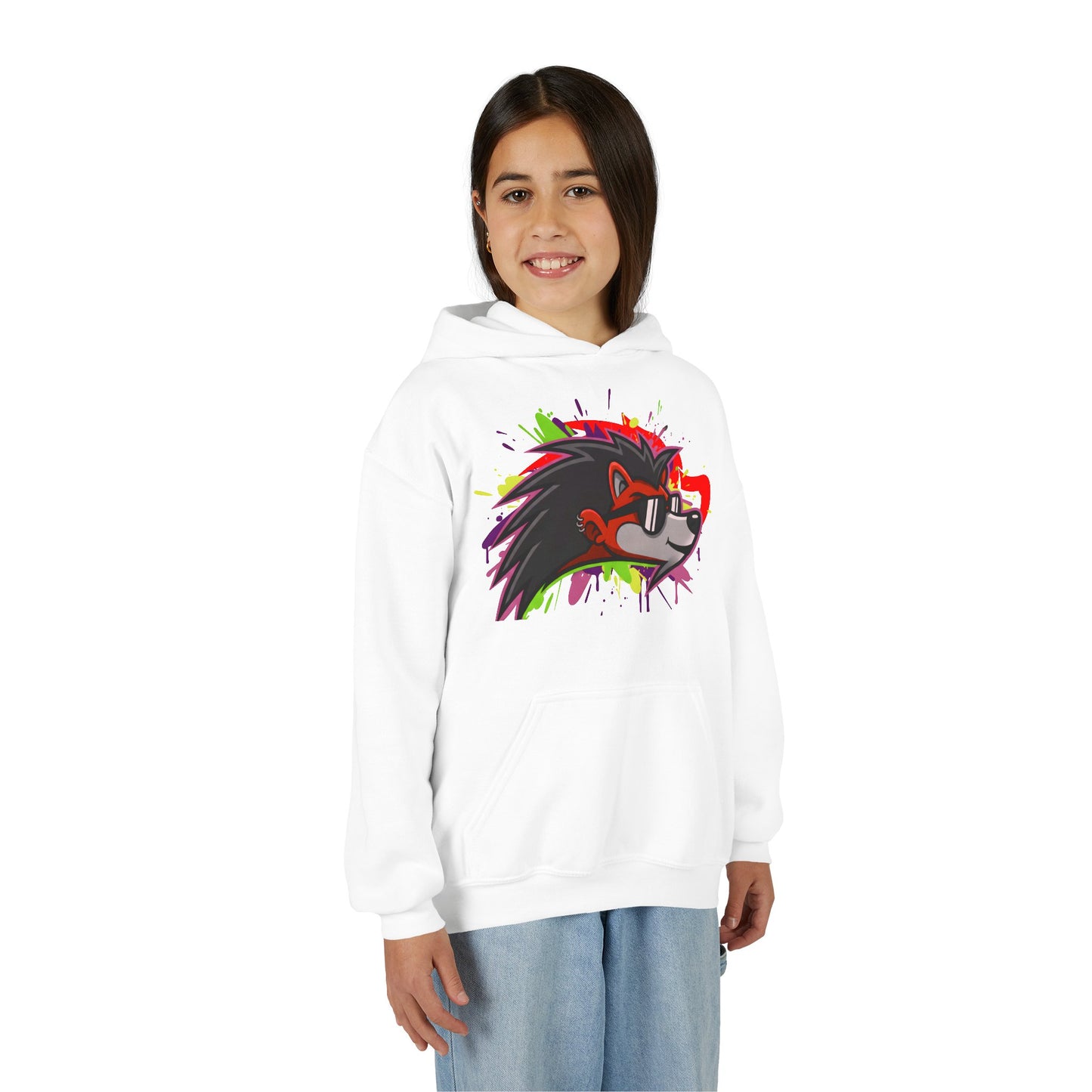 Happy Hedgehogg Youth Pullover Graphic Hoodie – Main Character Energy | Streetwear for Kids & Teens