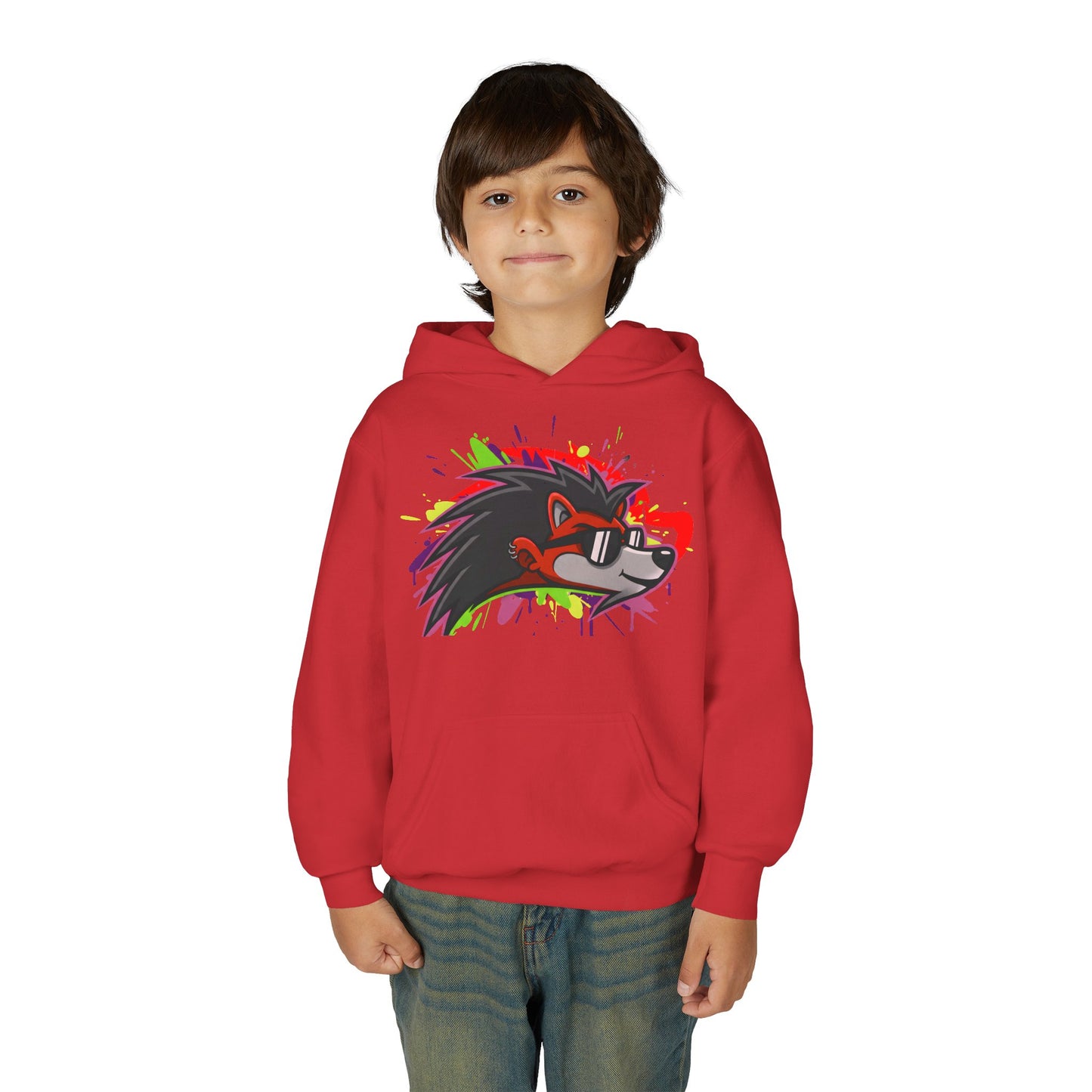 Happy Hedgehogg Youth Pullover Graphic Hoodie – Main Character Energy | Streetwear for Kids & Teens