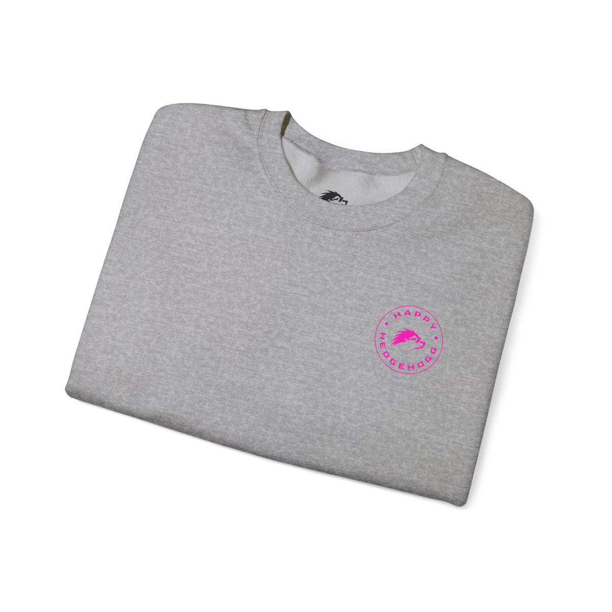Pink Badge Crewneck Sweatshirt - Happy Hedgehogg