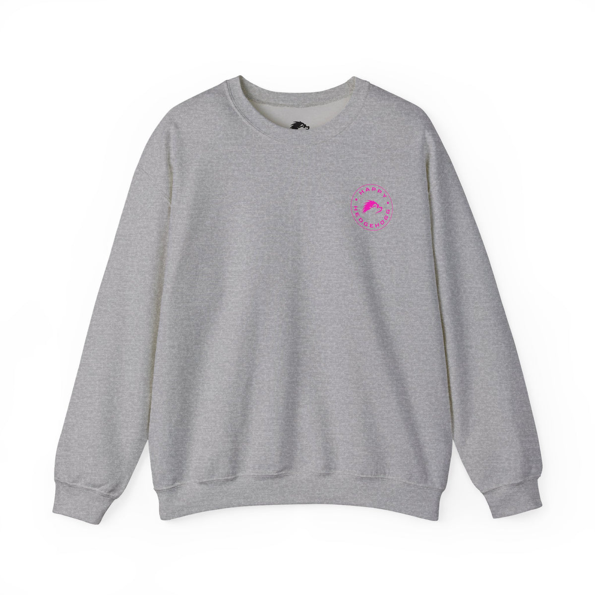 Pink Badge Crewneck Sweatshirt - Happy Hedgehogg