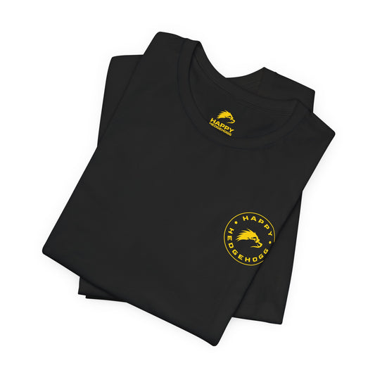 Happy Hedgehogg Short Sleeve Tee - Gold Logo - Happy Hedgehogg
