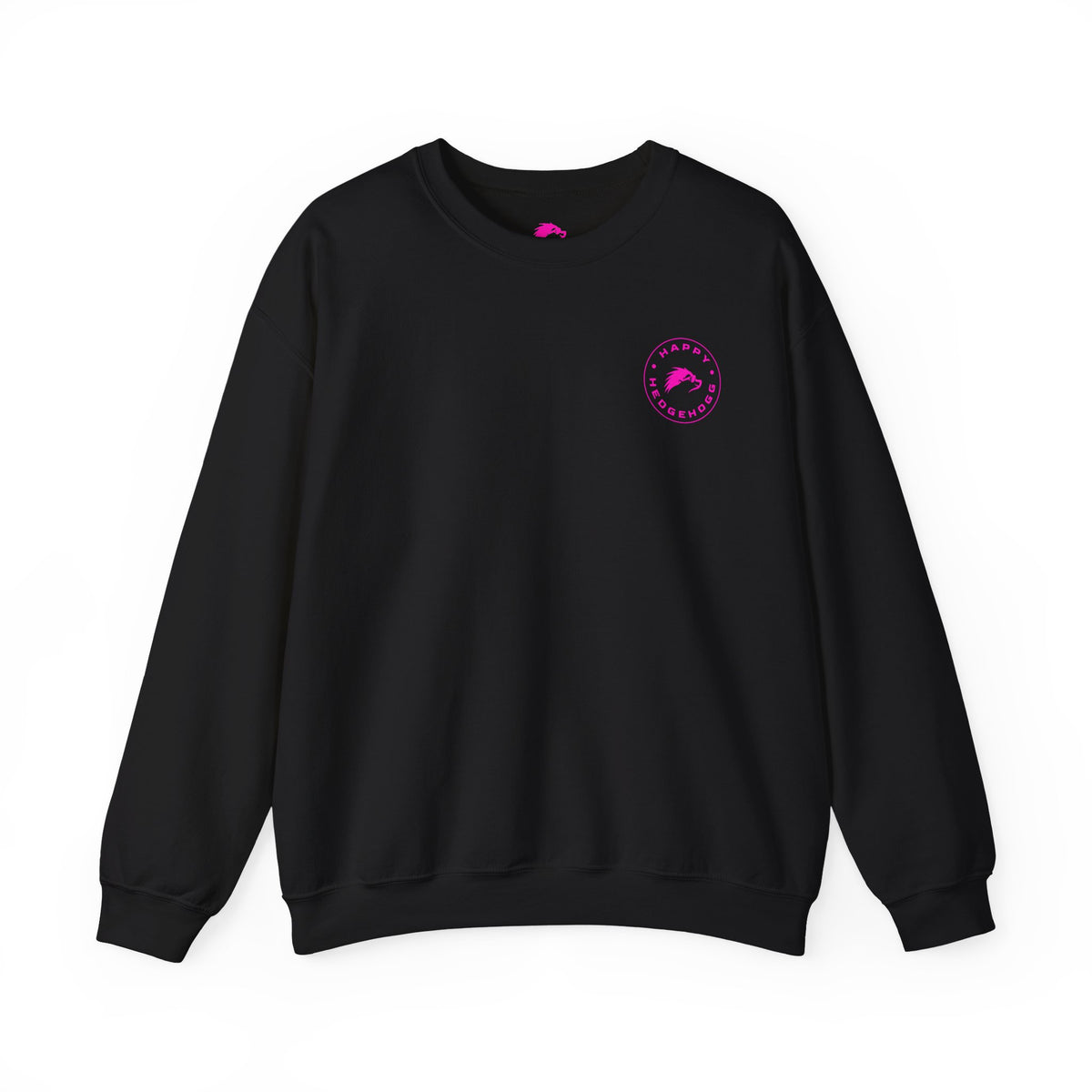 Pink Badge Crewneck Sweatshirt - Happy Hedgehogg
