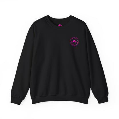 Pink Badge Crewneck Sweatshirt - Happy Hedgehogg
