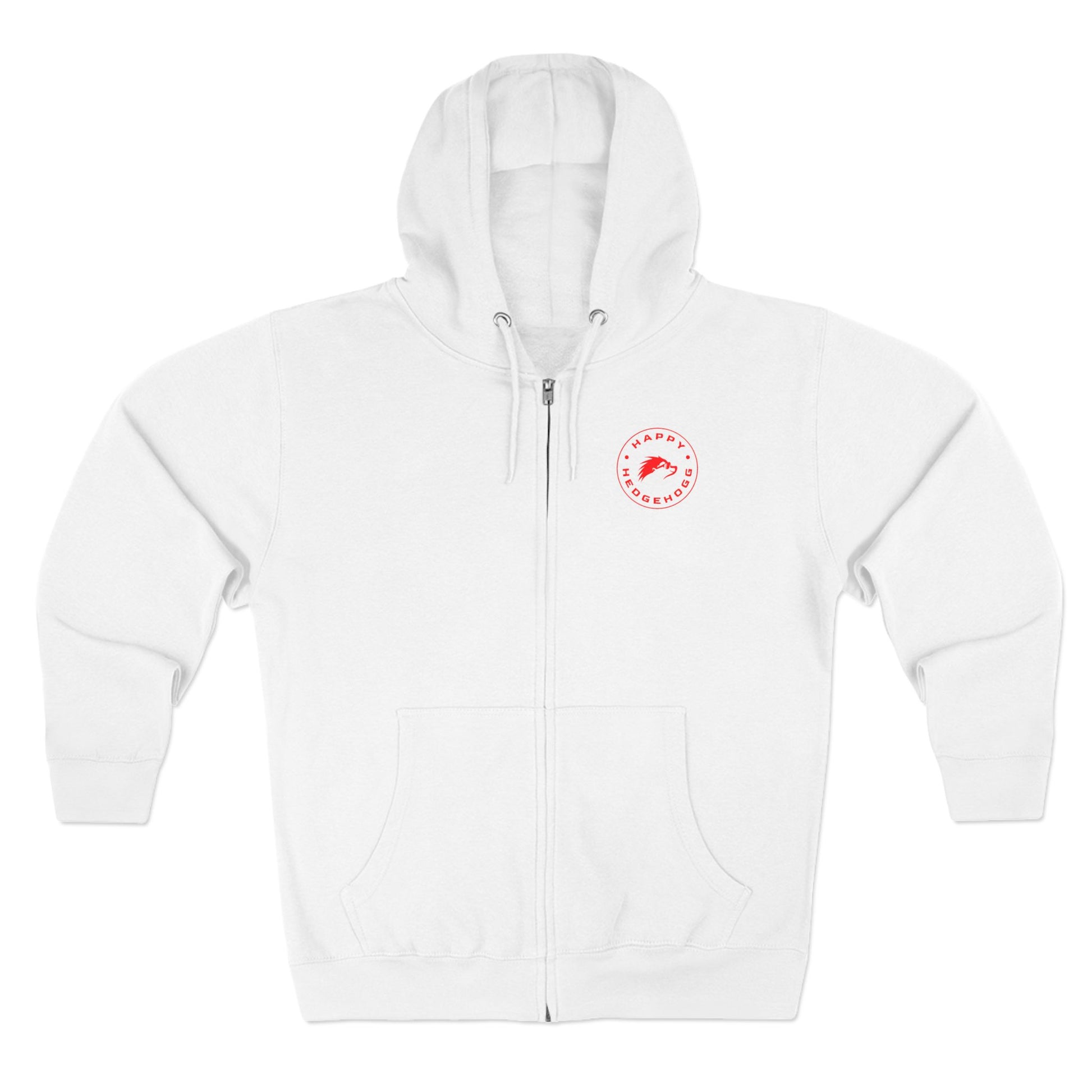 Happy Hedgehogg Graphic Zip-Up Hoodie – Classic Front Logo + Bold Graphic Back Design | Streetwear - Happy Hedgehogg