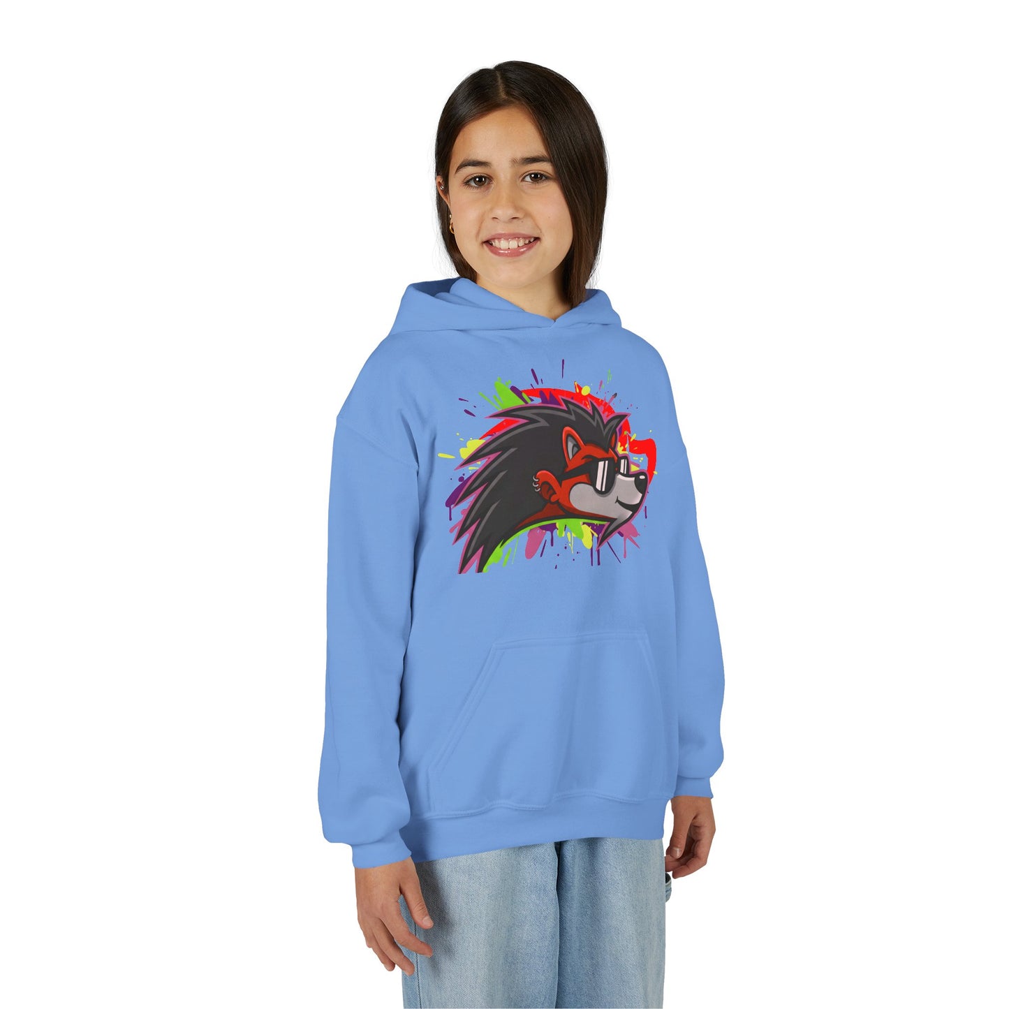 Happy Hedgehogg Youth Pullover Graphic Hoodie – Main Character Energy | Streetwear for Kids & Teens