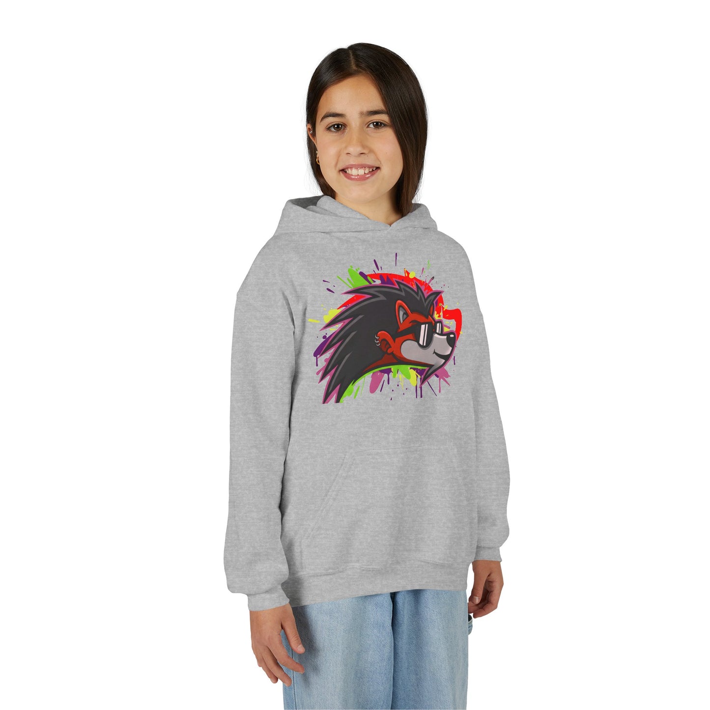 Happy Hedgehogg Youth Pullover Graphic Hoodie – Main Character Energy | Streetwear for Kids & Teens
