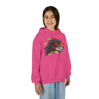 Happy Hedgehogg Youth Pullover Graphic Hoodie – Main Character Energy | Streetwear for Kids & Teens