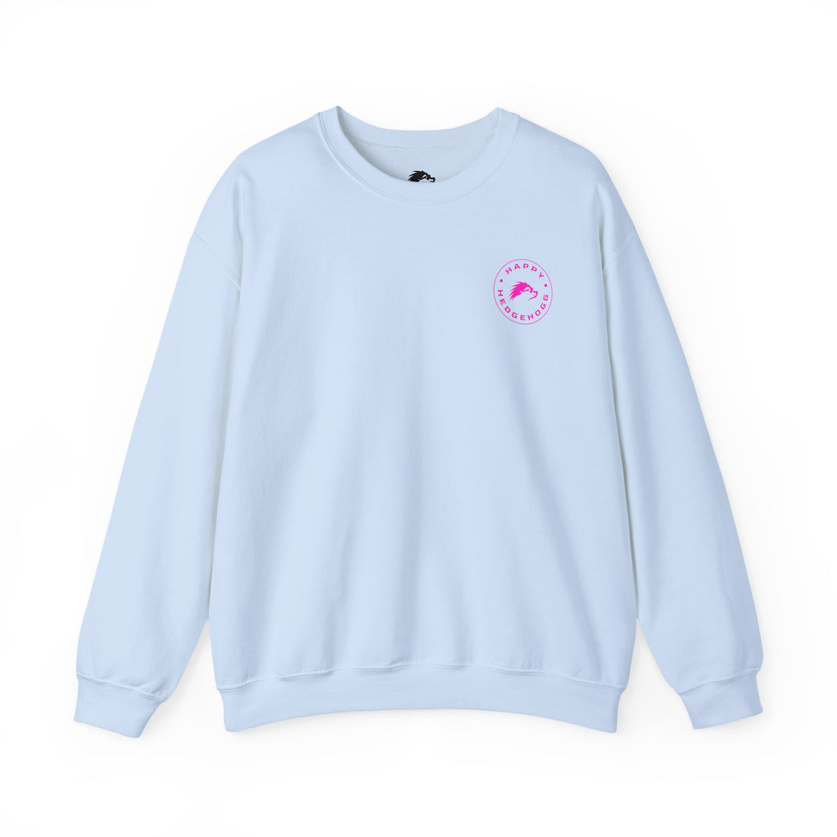 Pink Badge Crewneck Sweatshirt - Happy Hedgehogg