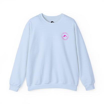 Pink Badge Crewneck Sweatshirt - Happy Hedgehogg